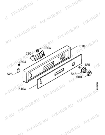 Взрыв-схема посудомоечной машины Zanussi ZDM6814N - Схема узла Command panel 037